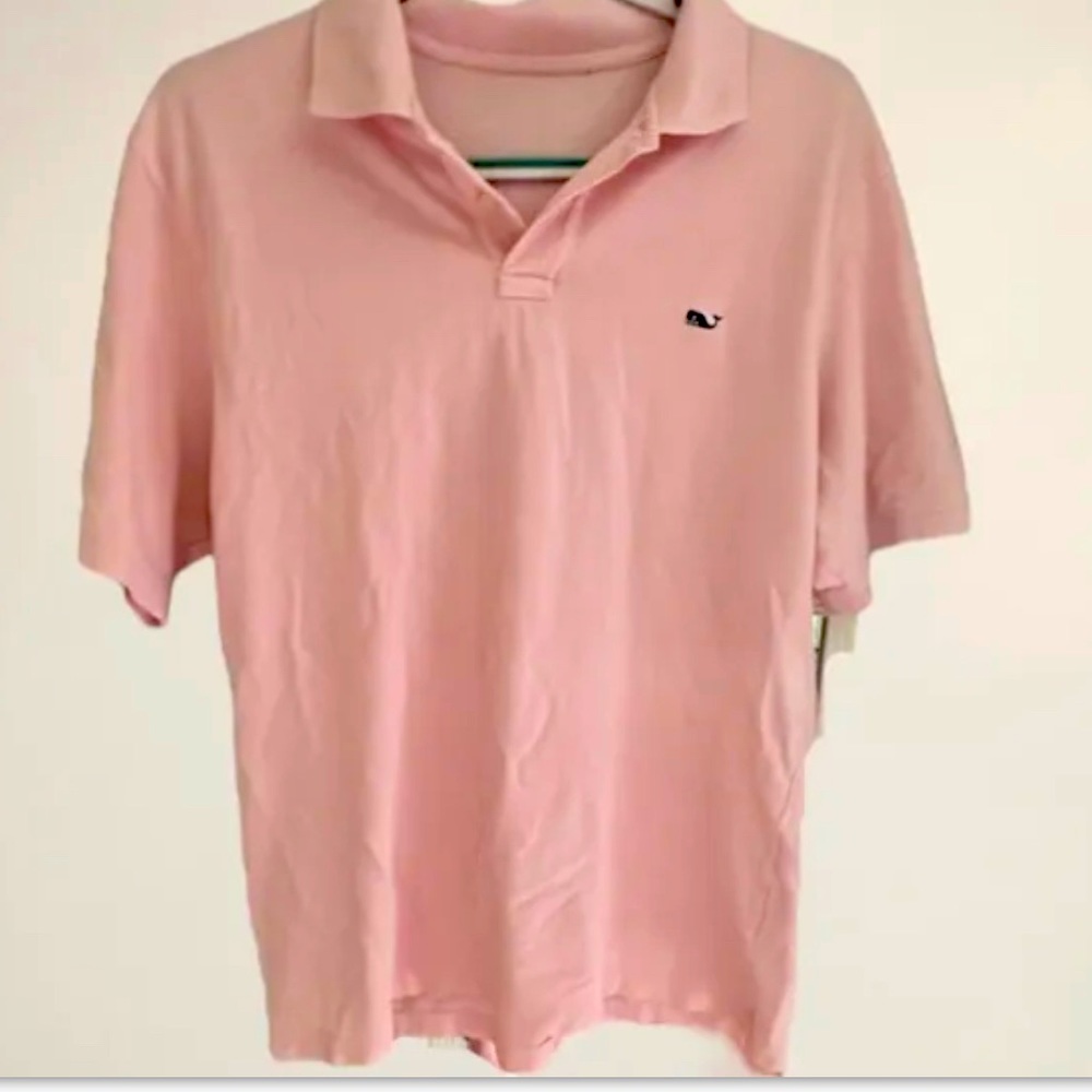 Vineyard Vines Male Pink Polo Short Sleeves Shirt size M